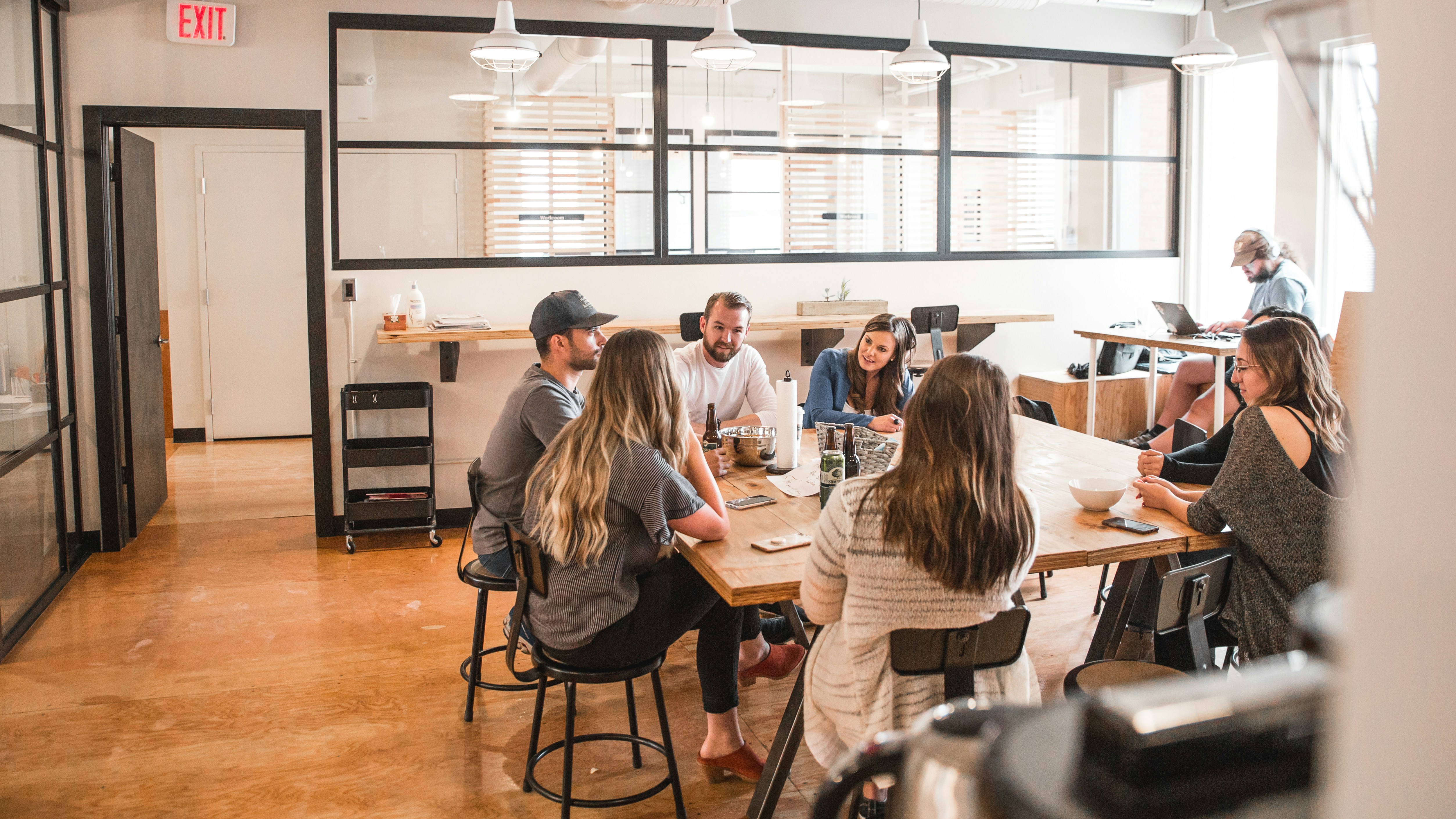 Business team collaborating on a startup strategy